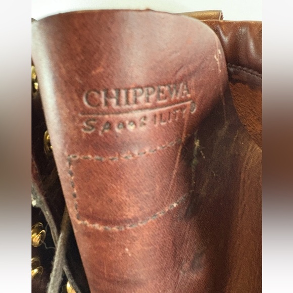 Chippewa Men's Dark Brown Leather Boots Size 12 - Picture 7 of 14